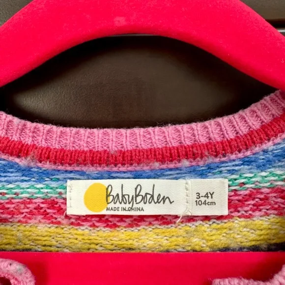 Baby Boden fair isle cardigan (3–4Y) - Picture 3 of 3